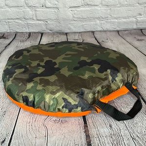 Insulated Foam Seat / Seat Cover Green Camo/Blaze Order Reversible